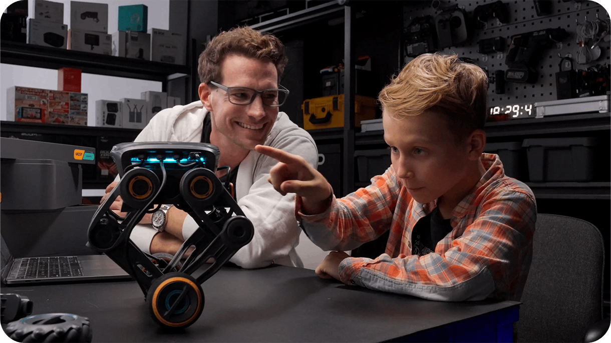 UBTECH UGOT robotic kit configured as a compact wheeled rover